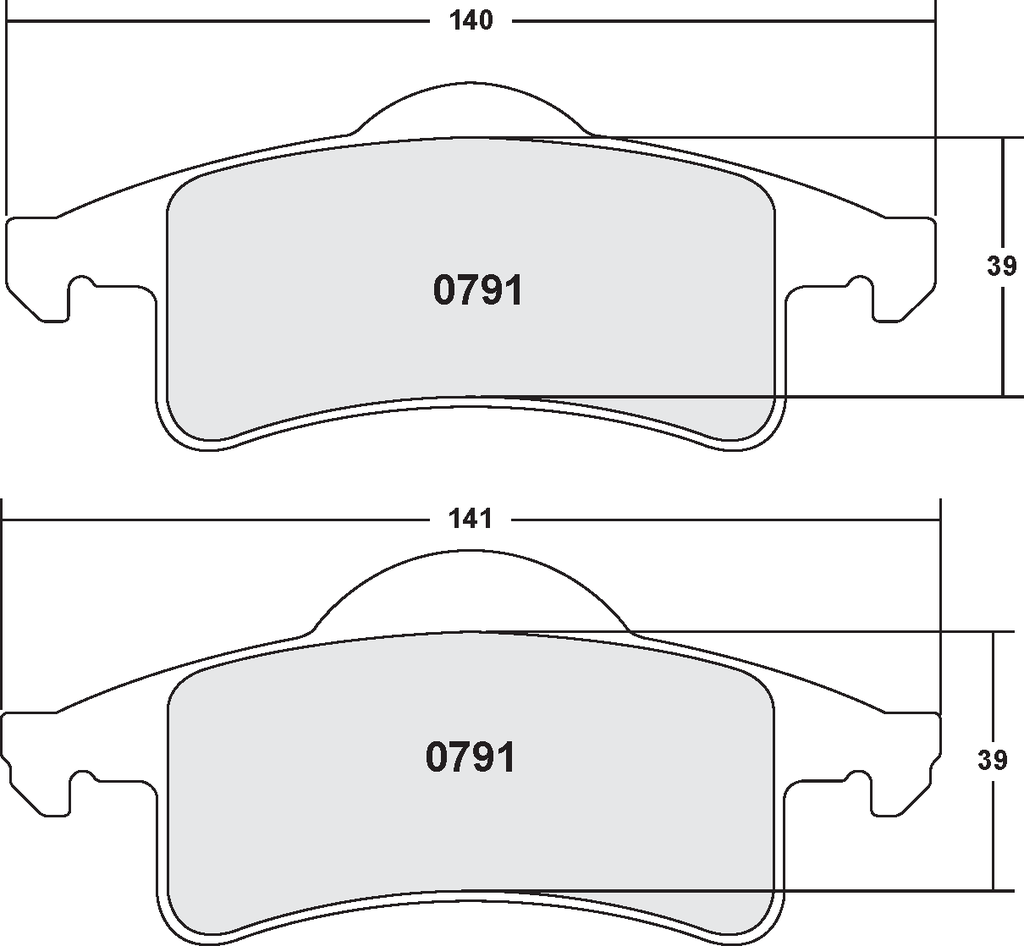 PFC 791 CARBON METALLIC BRAKE PAD SET