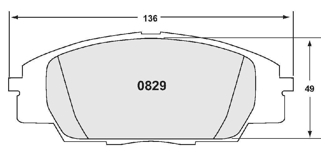 PFC 829 RACE PAD SET - 11 CMPD 16 MM