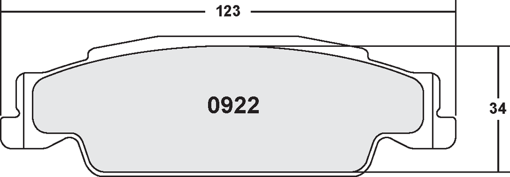 PFC 922 RACE PAD SET - 01 CMPD 17 MM