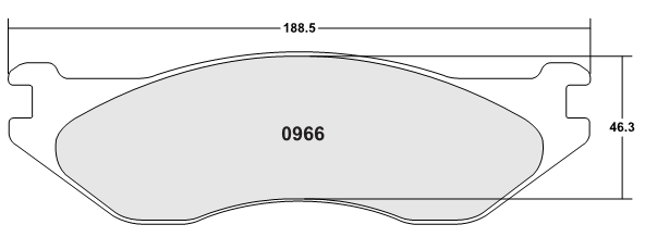 PFC 966 CARBON METALLIC BRAKE PAD SET