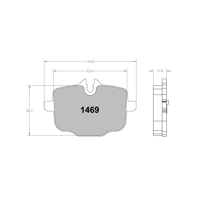 [1469.332.17.44] PFC 1469 Race Brake Pad Set - 332 Compound 17mm - BMW G80 Rear