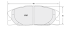 PFC 1767 CARBON METALLIC BRAKE PAD SET
