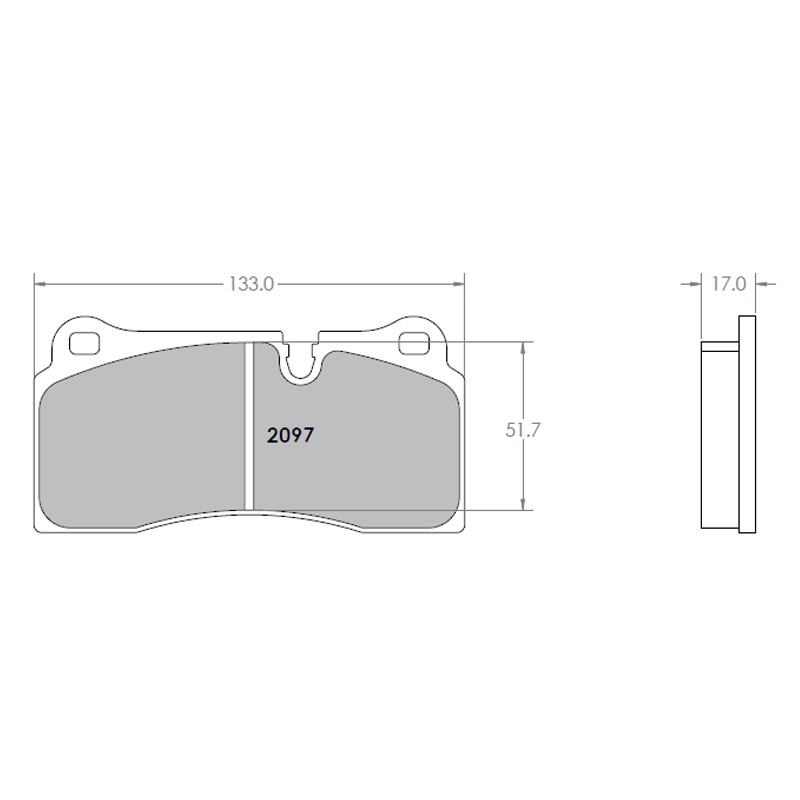 PFC 2097 Race Brake Pad Set - 332 Compound 17mm