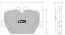 PFC 2220 Z-RATED BRAKE PAD SET