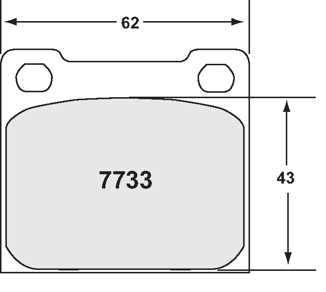 PFC 7733 RACE PAD SET - 01 CMPD 15 MM