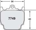 PFC 7749 Race Brake Pad Set - 99 Compound 20mm