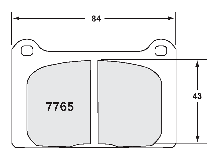 PFC 7765 RACE PAD SET - 11 CMPD 15 MM
