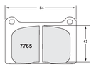 PFC 7765 RACE PAD SET - 11 CMPD 15 MM