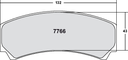 PFC 7766 Race Brake Pad Set - 01 Compound 17mm - AP Racing CP9449 caliper