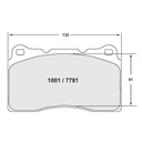 PFC 7781 RACE PAD SET - 08 CMPD 15 MM