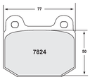 PFC 7824 Race Brake Pad Set - 08 Compound 15mm