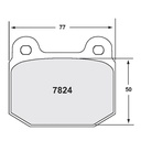 PFC 7824 Race Brake Pad Set - 11 Compound 15mm