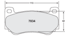 PFC 7834 RACE PAD SET - 01 CMPD 16 MM
