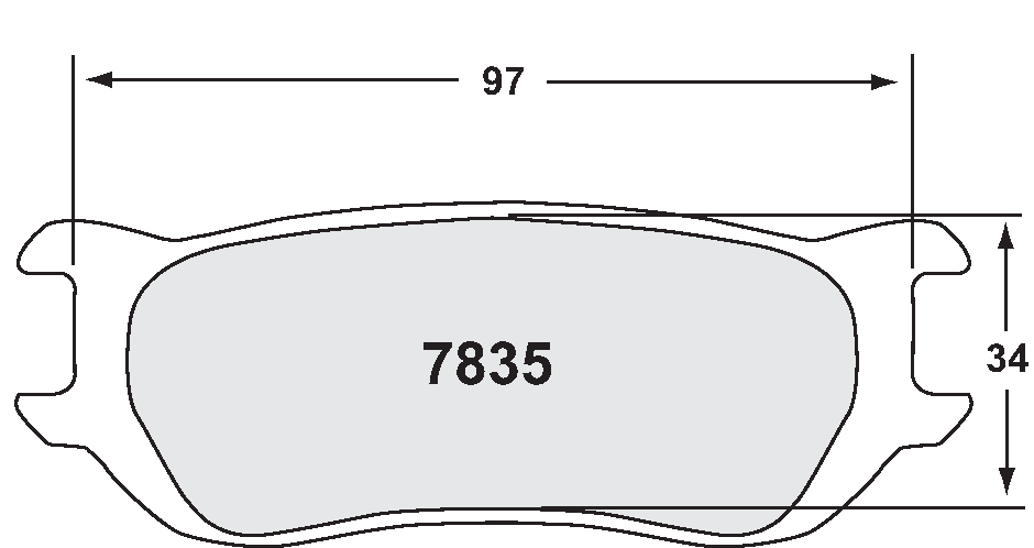 [7835.13.18.44] PFC 7835 Race Brake Pad Set - 13 Compound 18mm