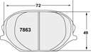 PFC 7863 Race Brake Pad Set - 11 Compound 16mm