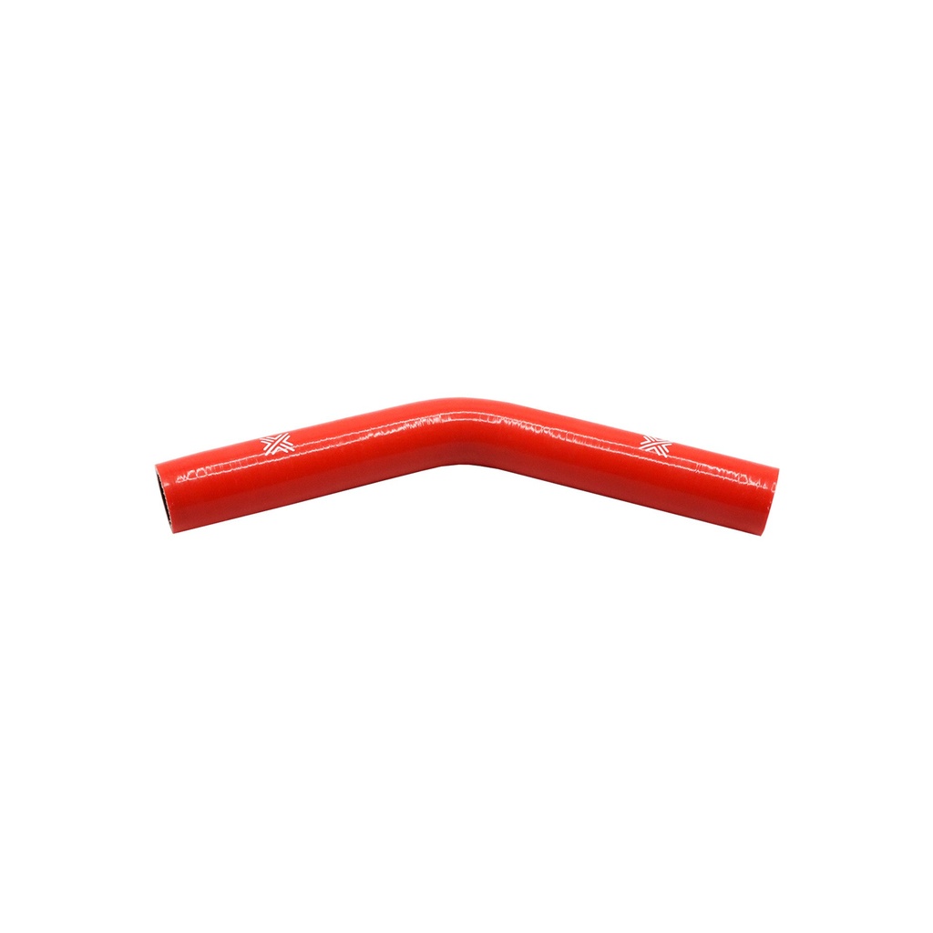 [FCL04023] PiperCross Red 45Deg 25mm bore 152mm leg length silicone hose