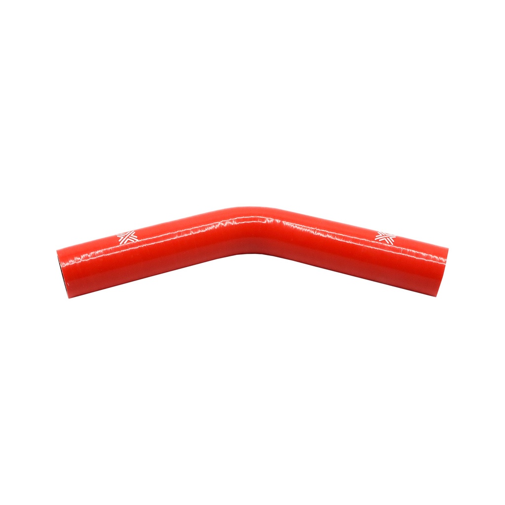 [FCL04026] PiperCross Red 45Deg 30mm bore 152mm leg length silicone hose