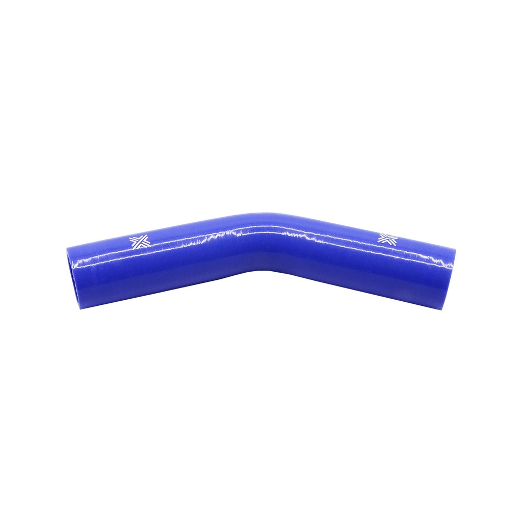 [FCL04028] PiperCross Blue 45Deg 40mm bore 152mm leg length silicone hose