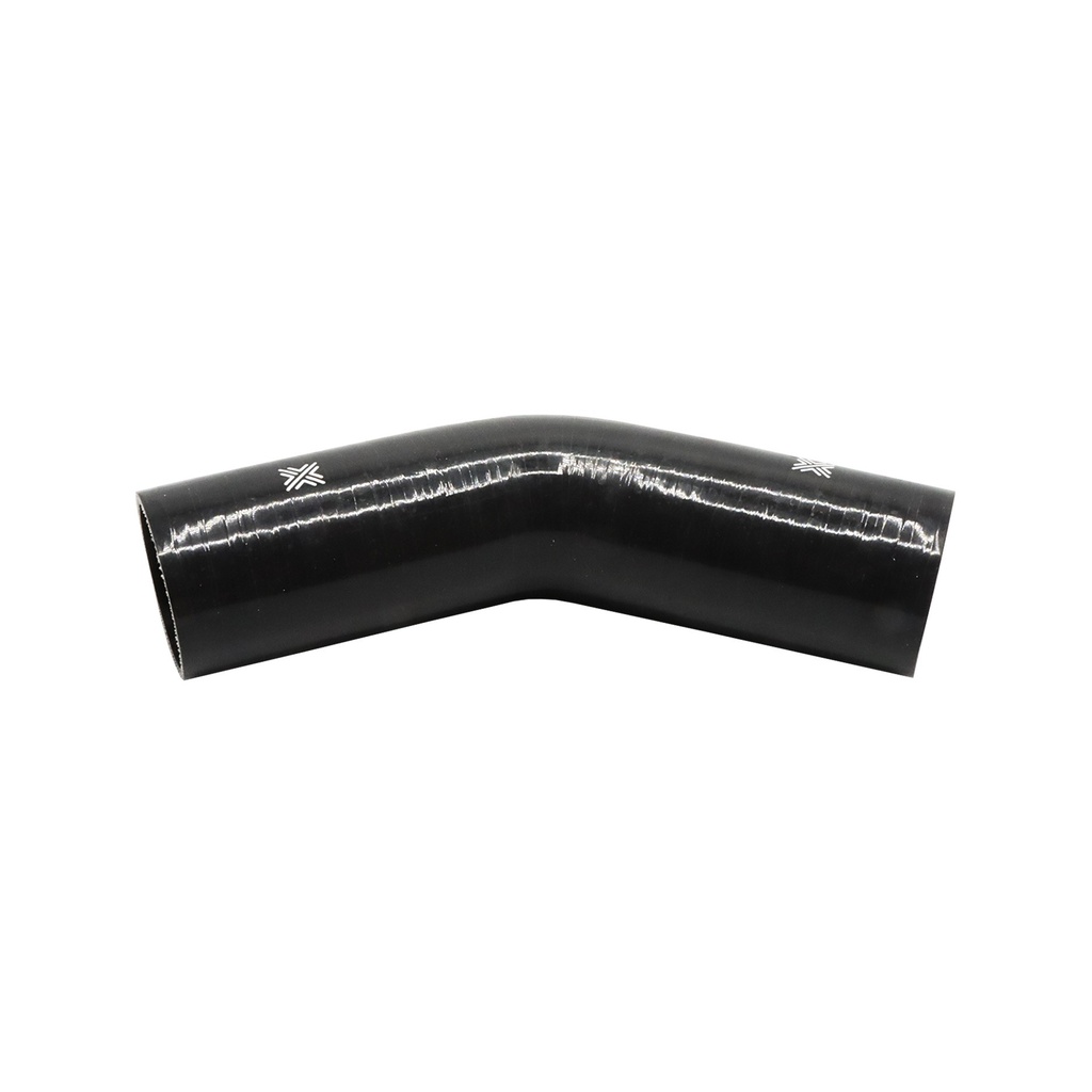 [FCL04036] PiperCross Black 45Deg 63mm bore 152mm leg length silicone hose
