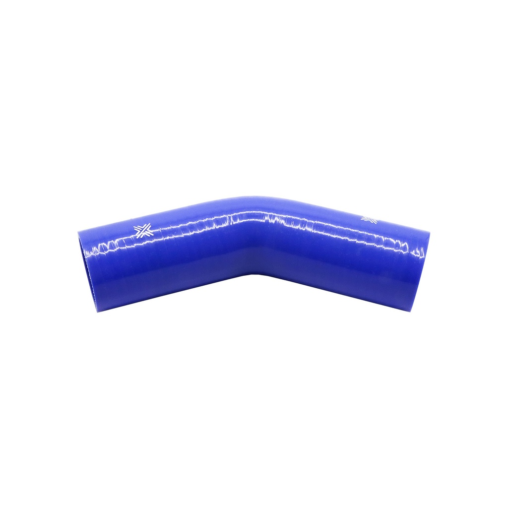 [FCL04037] PiperCross Blue 45Deg 63mm bore 152mm leg length silicone hose