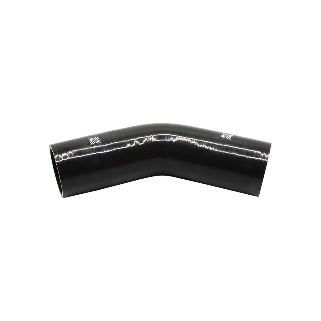 [FCL04039] PiperCross Black 45Deg 70mm bore 152mm leg length silicone hose