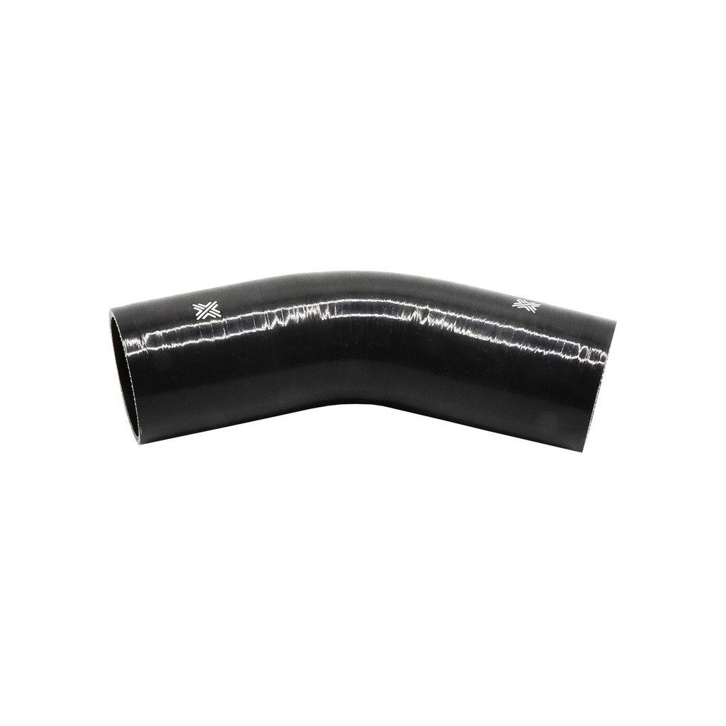 [FCL04042] PiperCross Black 45Deg 76mm bore 152mm leg length silicone hose