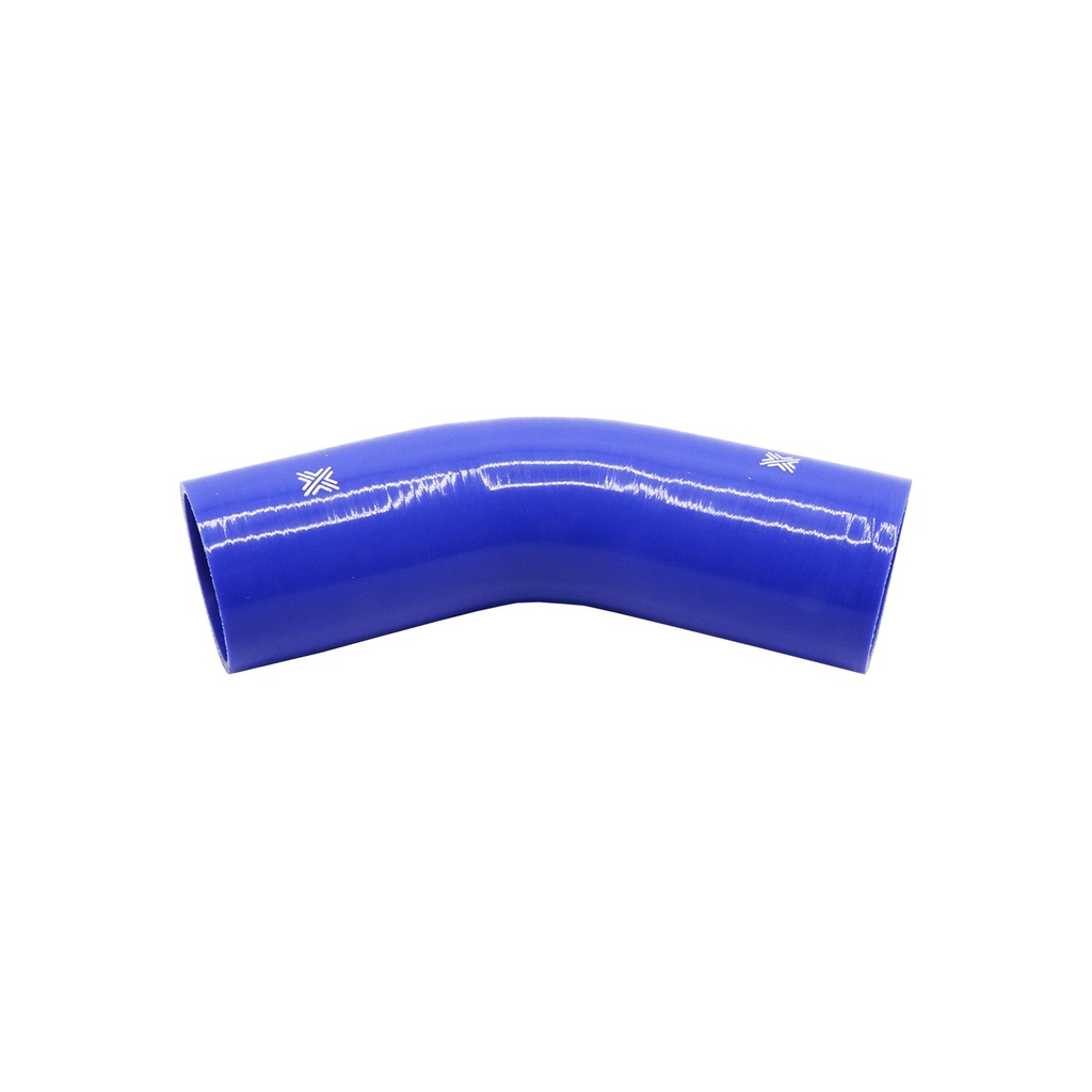 [FCL04043] PiperCross Blue 45Deg 76mm bore 152mm leg length silicone hose