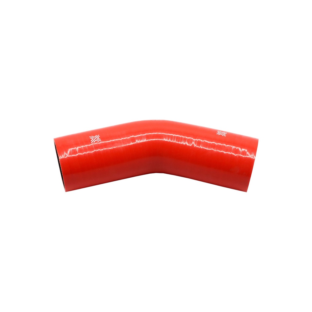 [FCL04044] PiperCross Red 45Deg 76mm bore 152mm leg length silicone hose