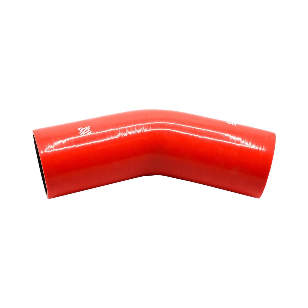 [FCL04047] PiperCross Red 45Deg 80mm bore 152mm leg length silicone hose