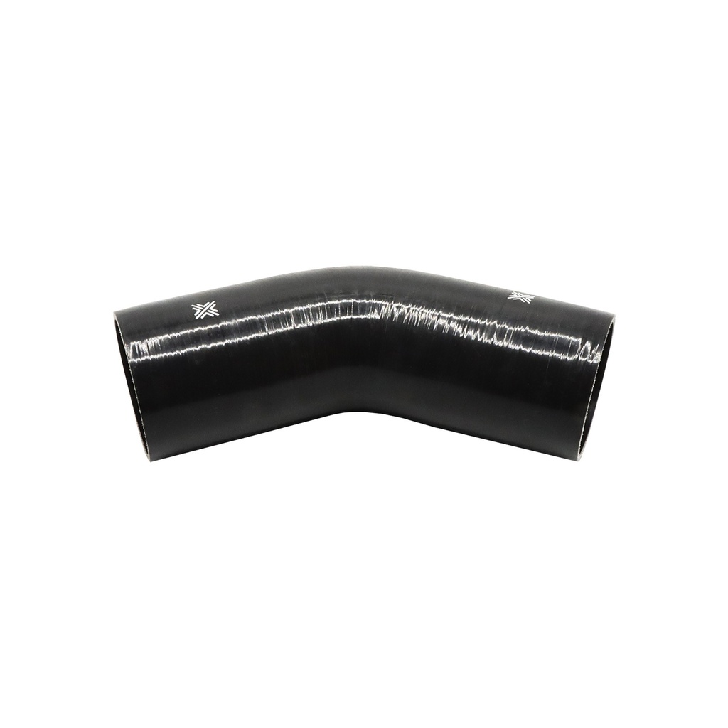 [FCL04048] PiperCross Black 45Deg 89mm bore 152mm leg length silicone hose