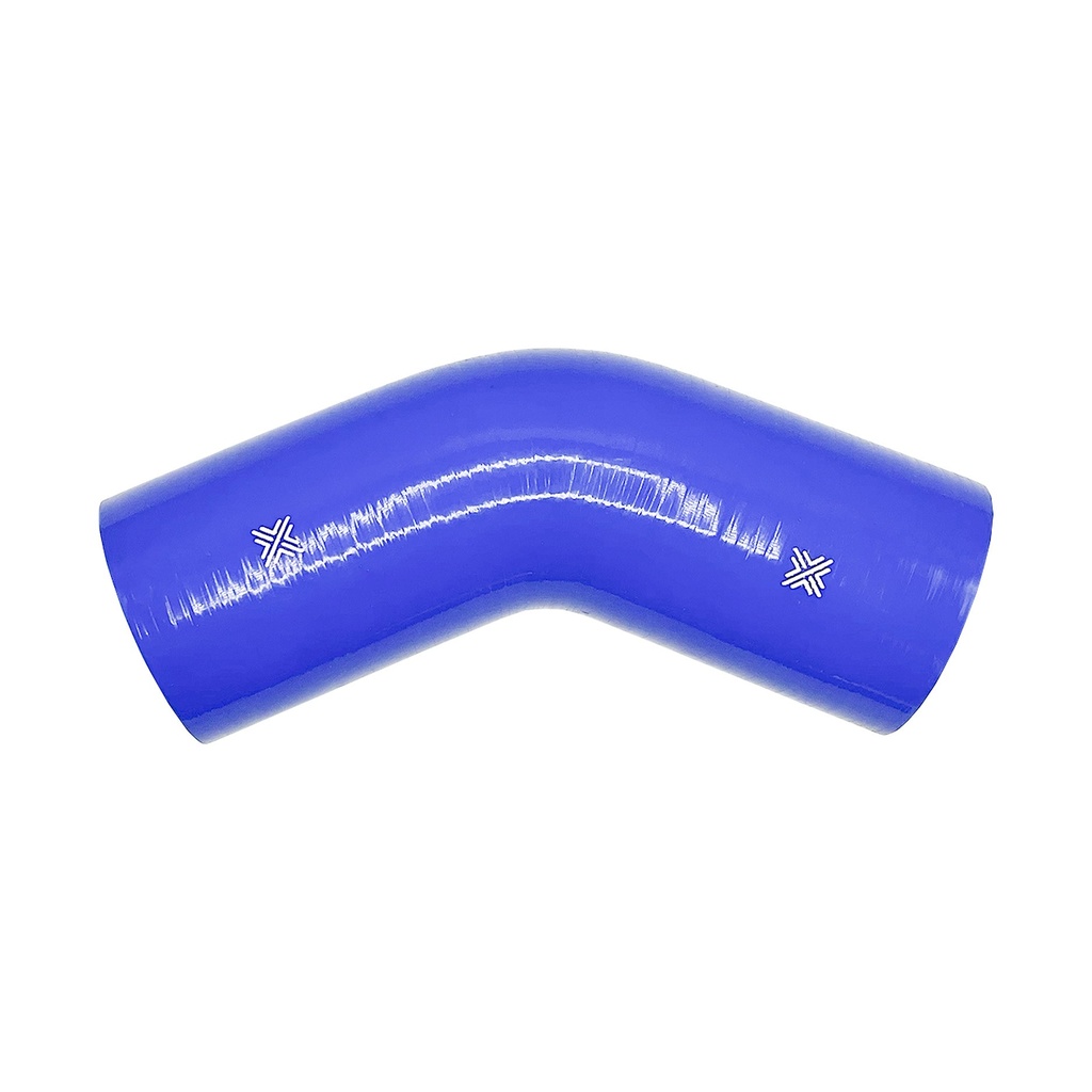 [FCL04049] PiperCross Blue 45Deg 89mm bore 152mm leg length silicone hose