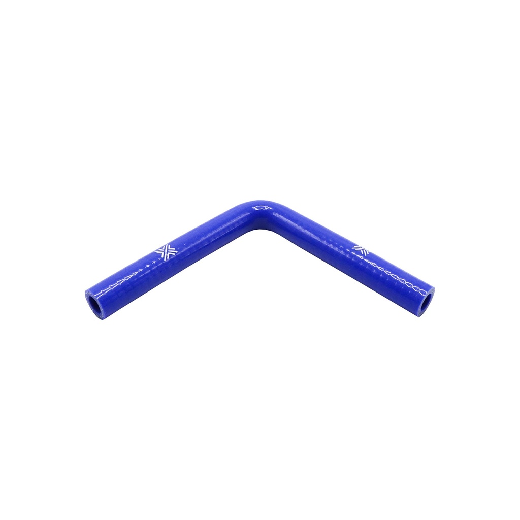 [FCL04055] PiperCross Blue 90Deg 12mm bore 152mm leg length silicone hose