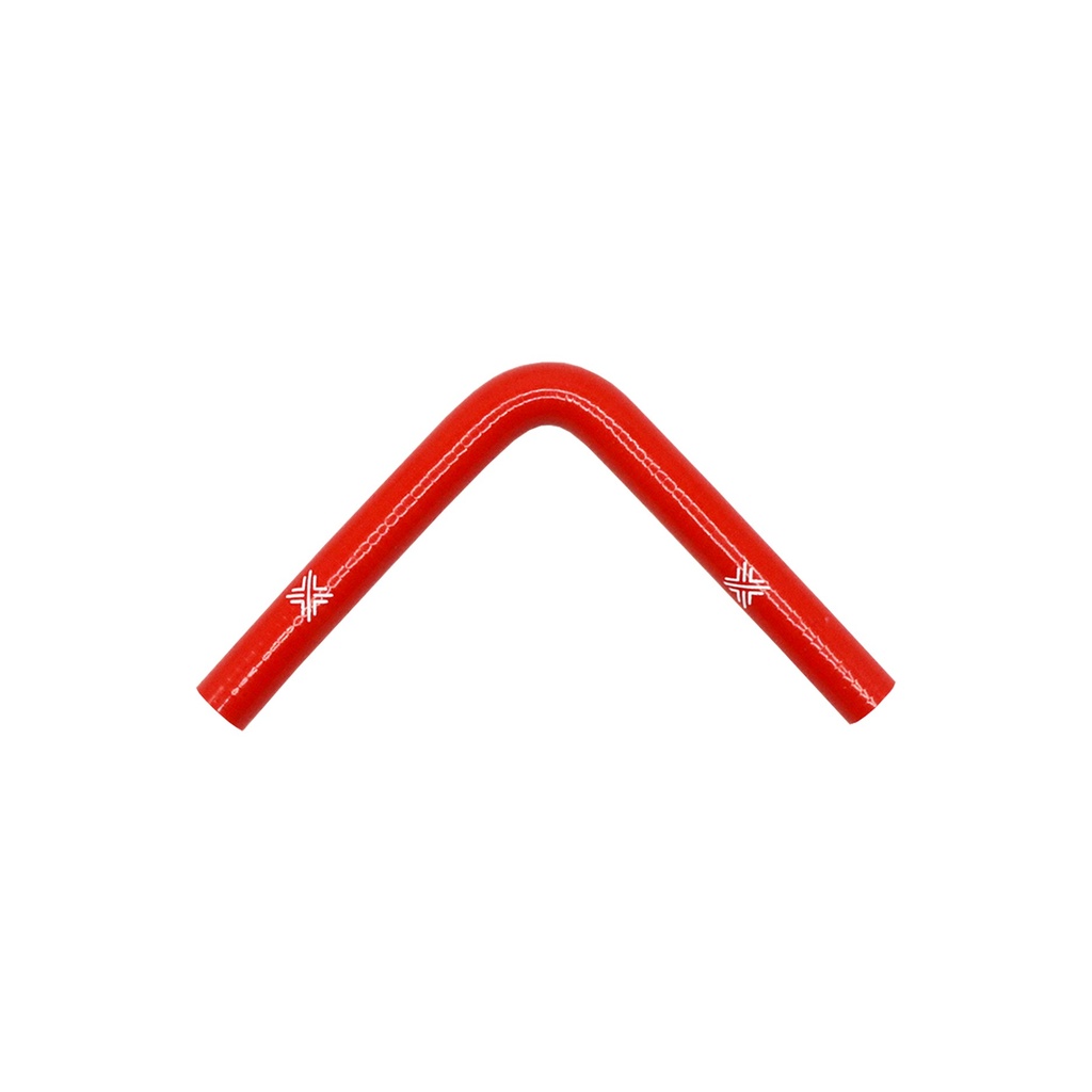 [FCL04056] PiperCross Red 90Deg 12mm bore 152mm leg length silicone hose