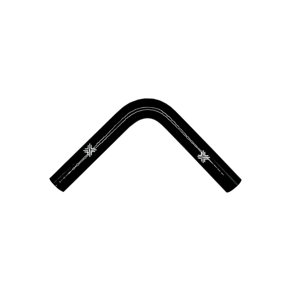 [FCL04057] PiperCross Black 90Deg 16mm bore 152mm leg length silicone hose