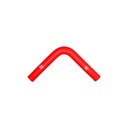 PiperCross Red 90Deg 16mm bore 152mm leg length silicone hose