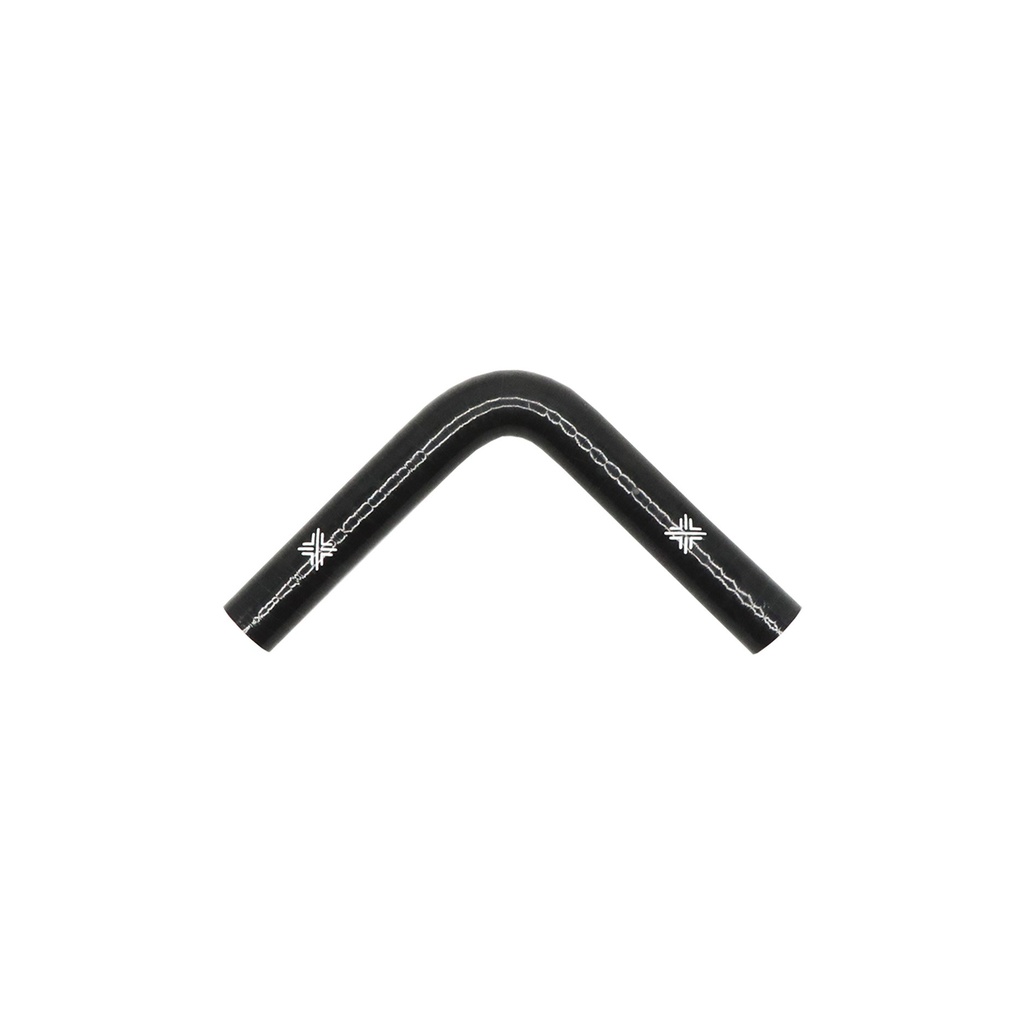 [FCL04060] PiperCross Black 90Deg 19mm bore 152mm leg length silicone hose