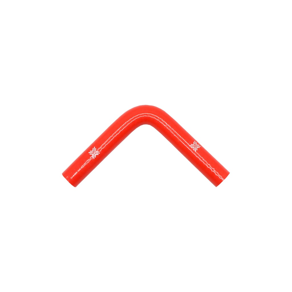 [FCL04062] PiperCross Red 90Deg 19mm bore 152mm leg length silicone hose
