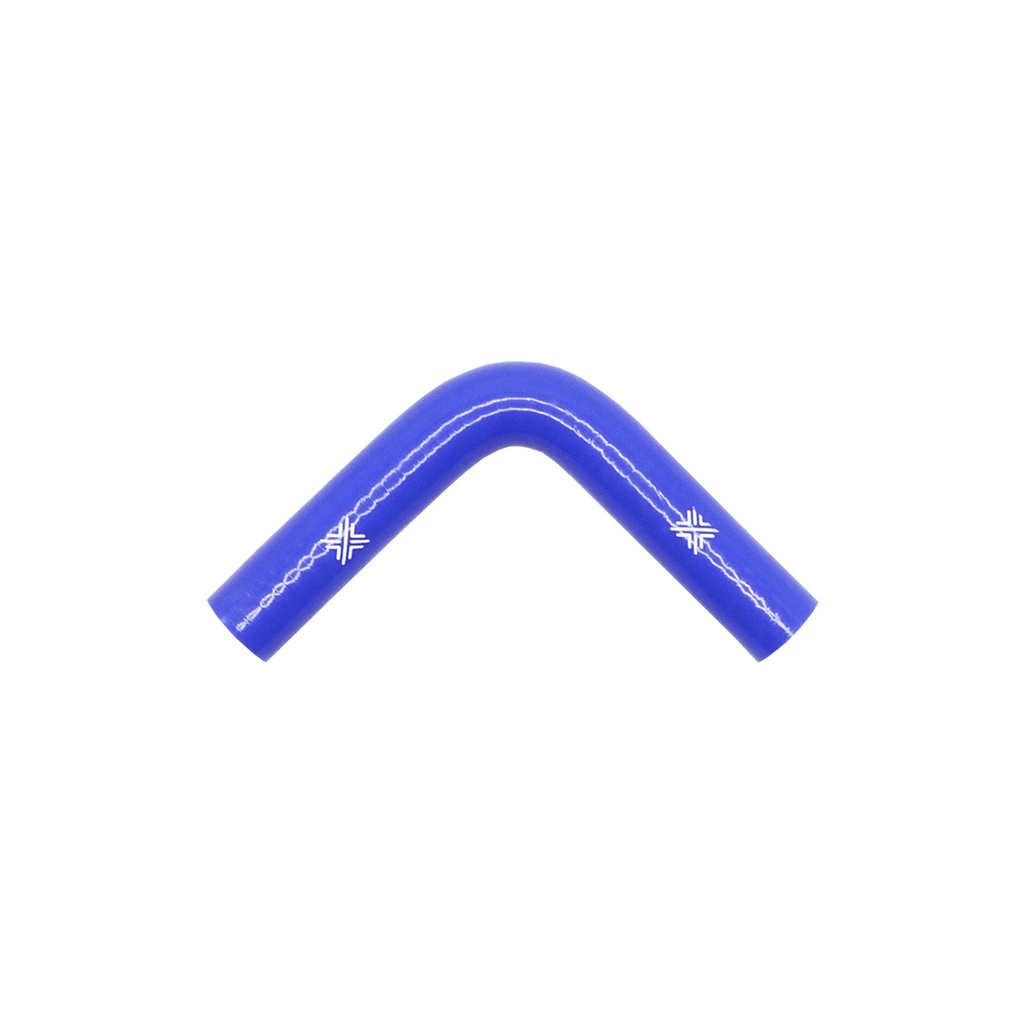 [FCL04064] PiperCross Blue 90Deg 25mm bore 152mm leg length silicone hose