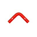 PiperCross Red 90Deg 25mm bore 152mm leg length silicone hose