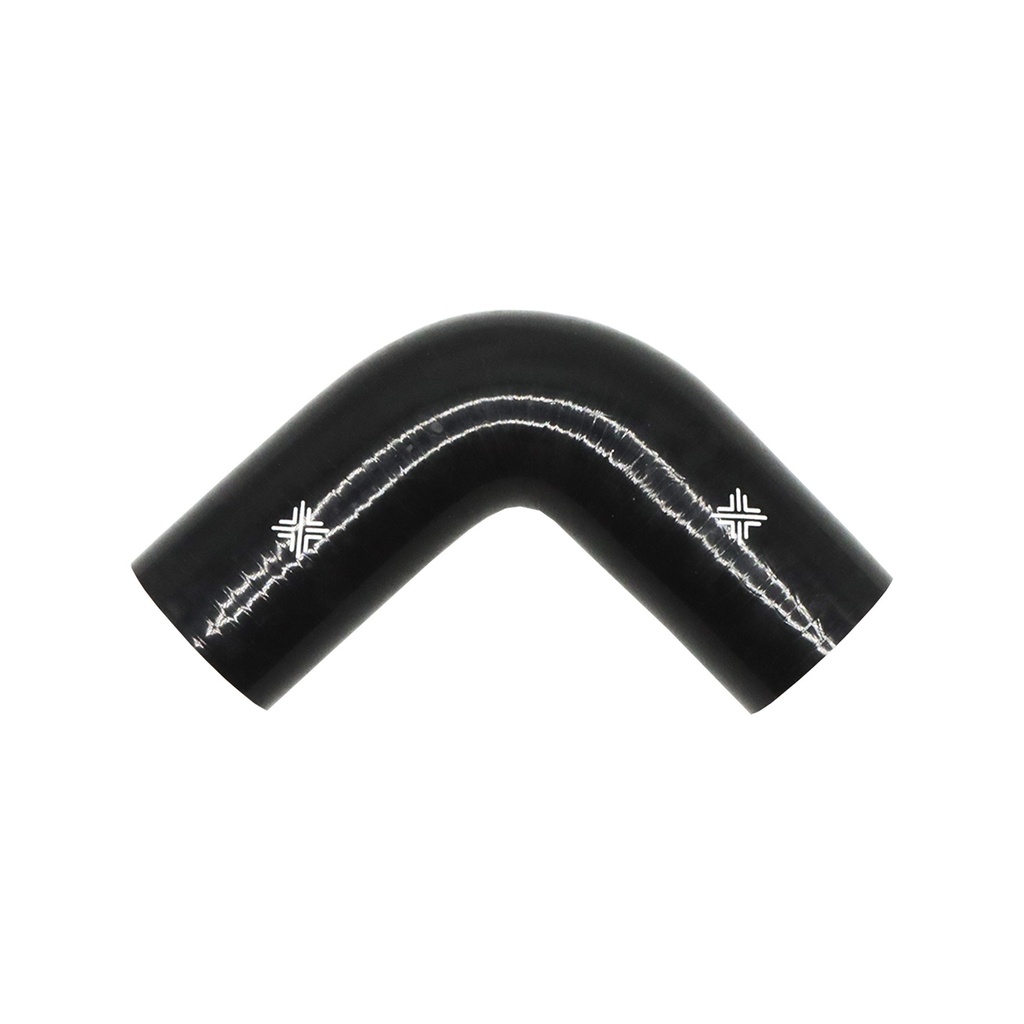 [FCL04075] PiperCross Black 90Deg 61mm bore 152mm leg length silicone hose