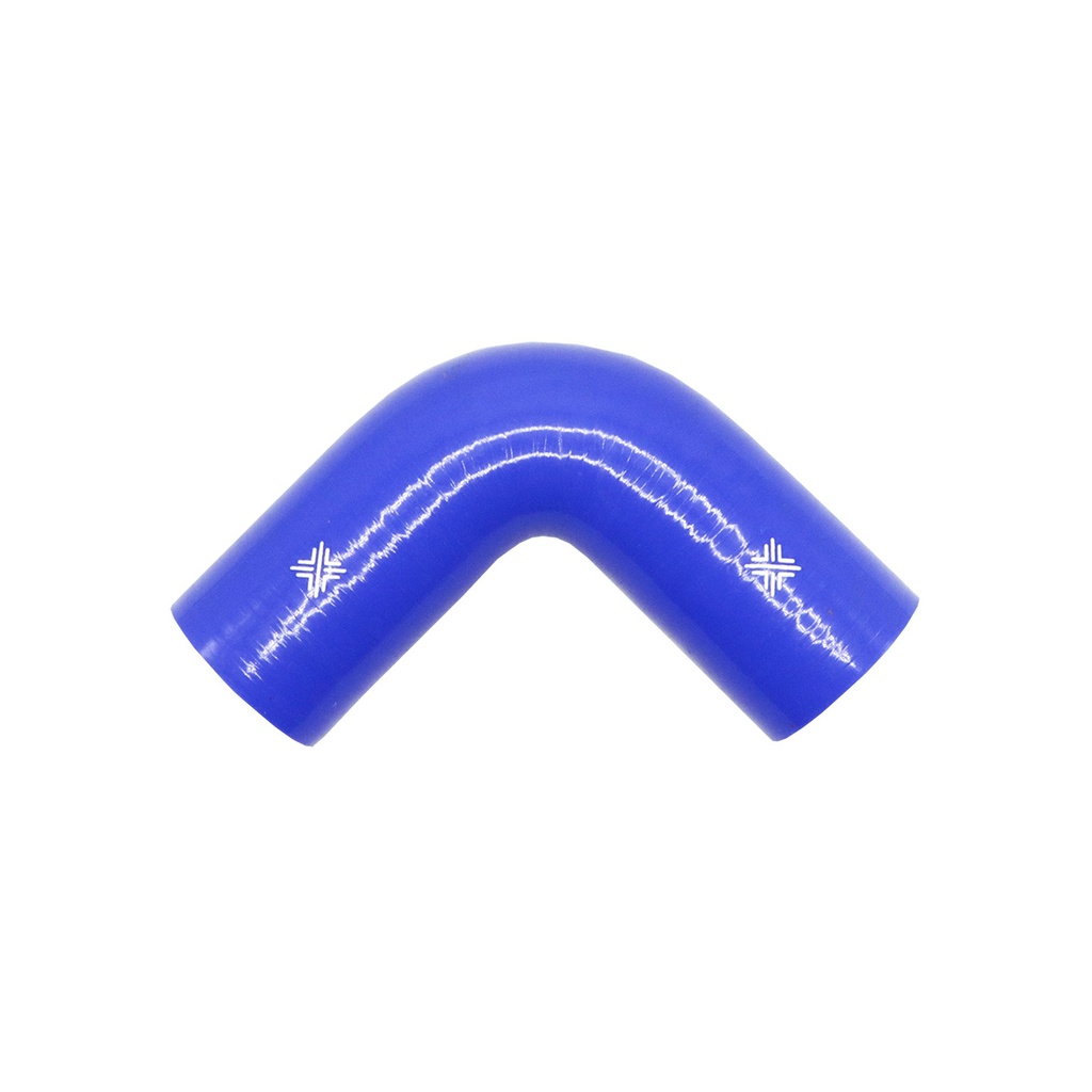 [FCL04079] PiperCross Blue 90Deg 63mm bore 152mm leg length silicone hose