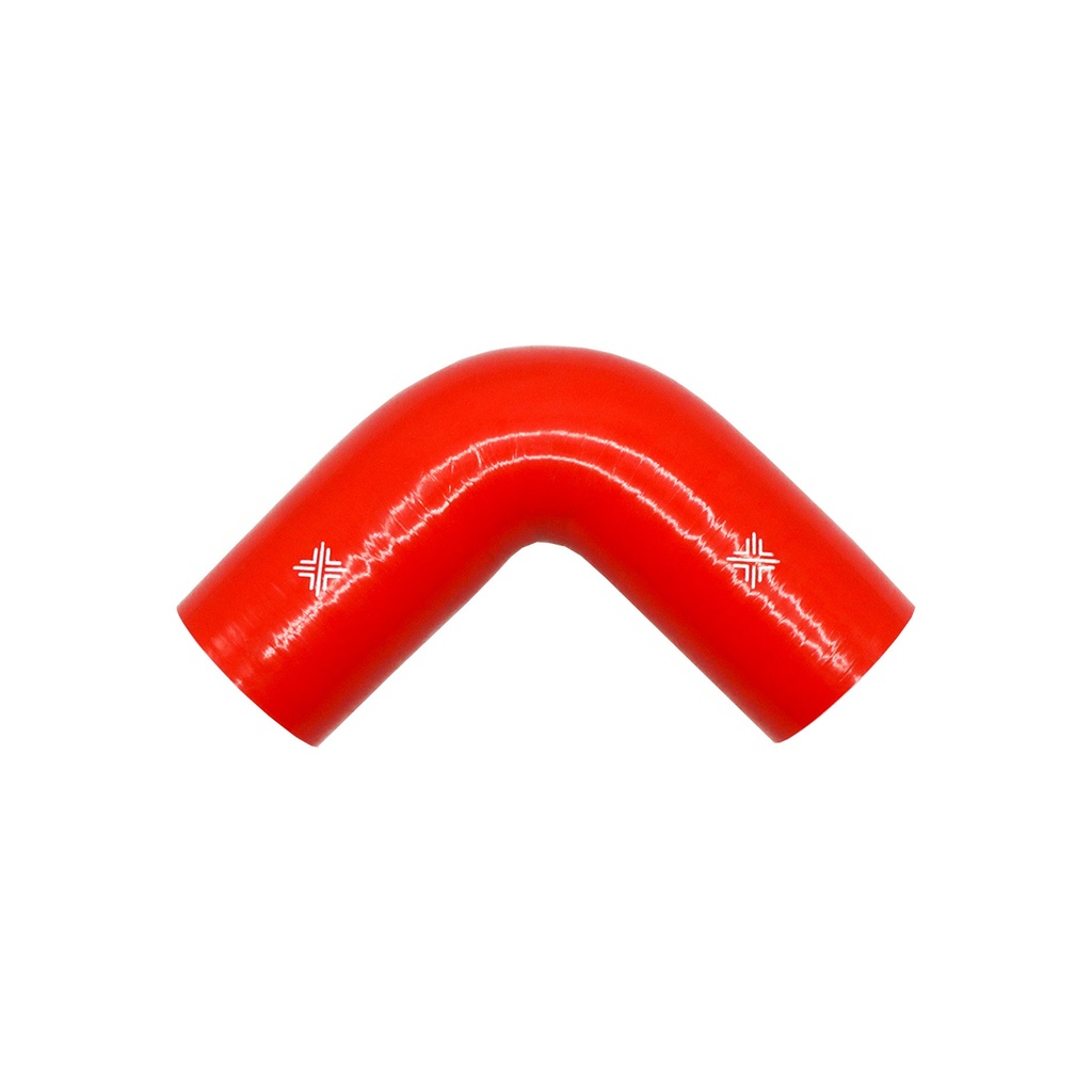 [FCL04080] PiperCross Red 90Deg 63mm bore 152mm leg length silicone hose