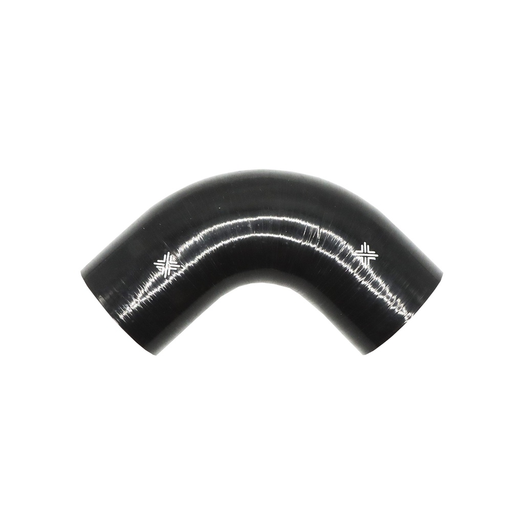 [FCL04081] PiperCross Black 90Deg 70mm bore 152mm leg length silicone hose