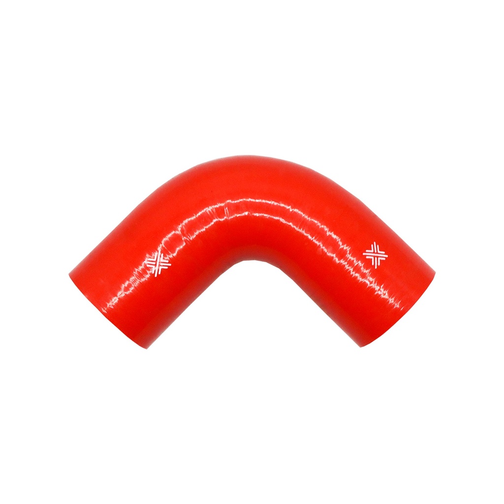 [FCL04083] PiperCross Red 90Deg 70mm bore 152mm leg length silicone hose