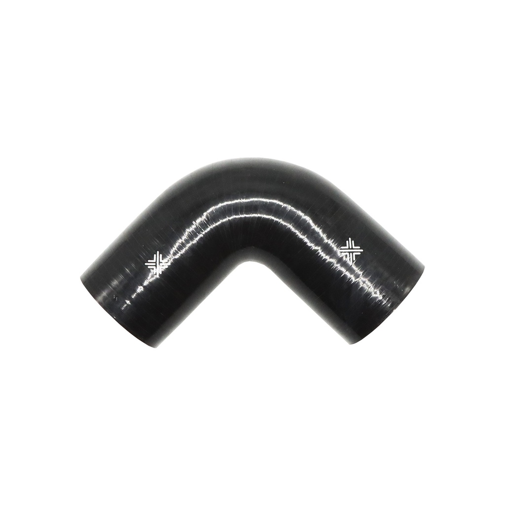 [FCL04084] PiperCross Black 90Deg 76mm bore 152mm leg length silicone hose