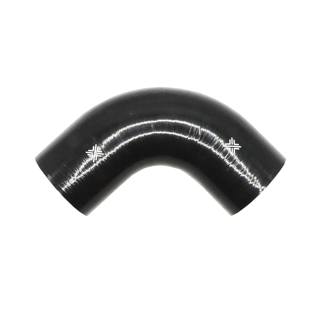 [FCL04087] PiperCross Black 90Deg 80mm bore 152mm leg length silicone hose