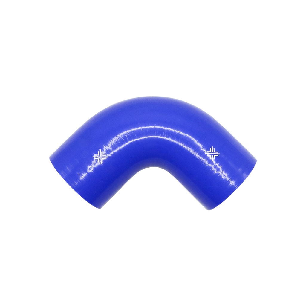 [FCL04091] PiperCross Blue 90Deg 89mm bore 152mm leg length silicone hose