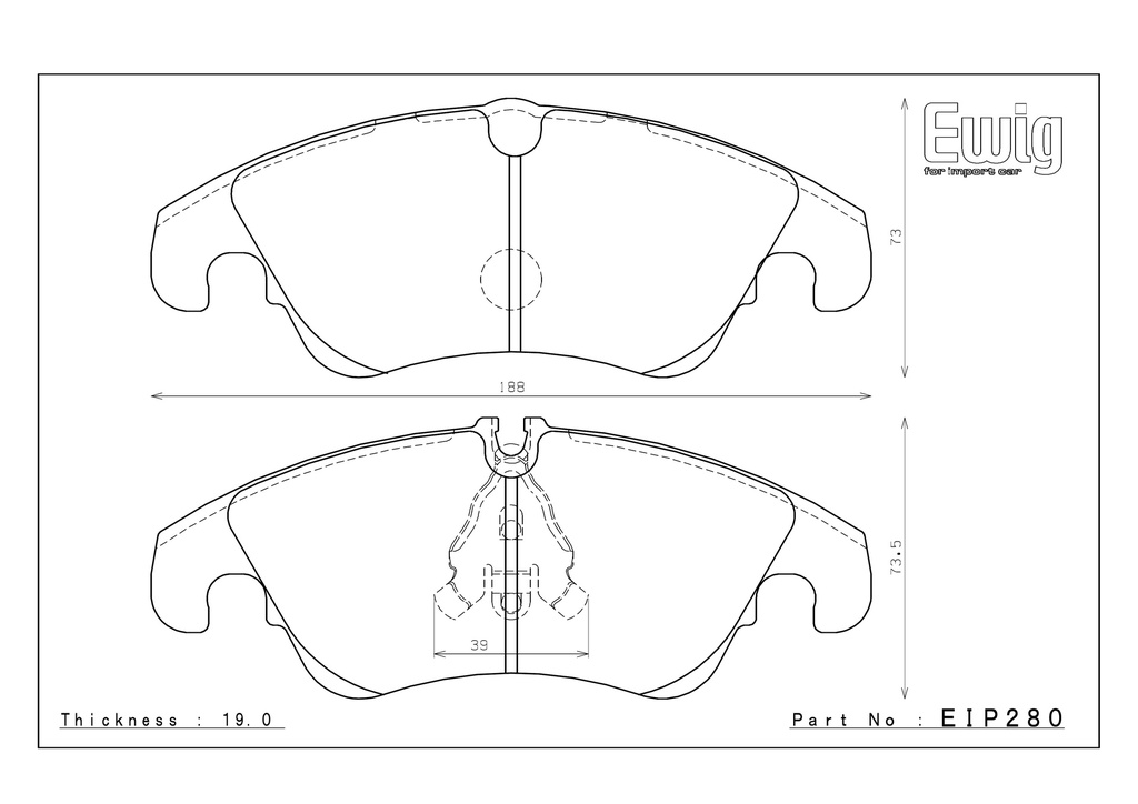 EIP280 - Endless Brake Pads, S89F Compound