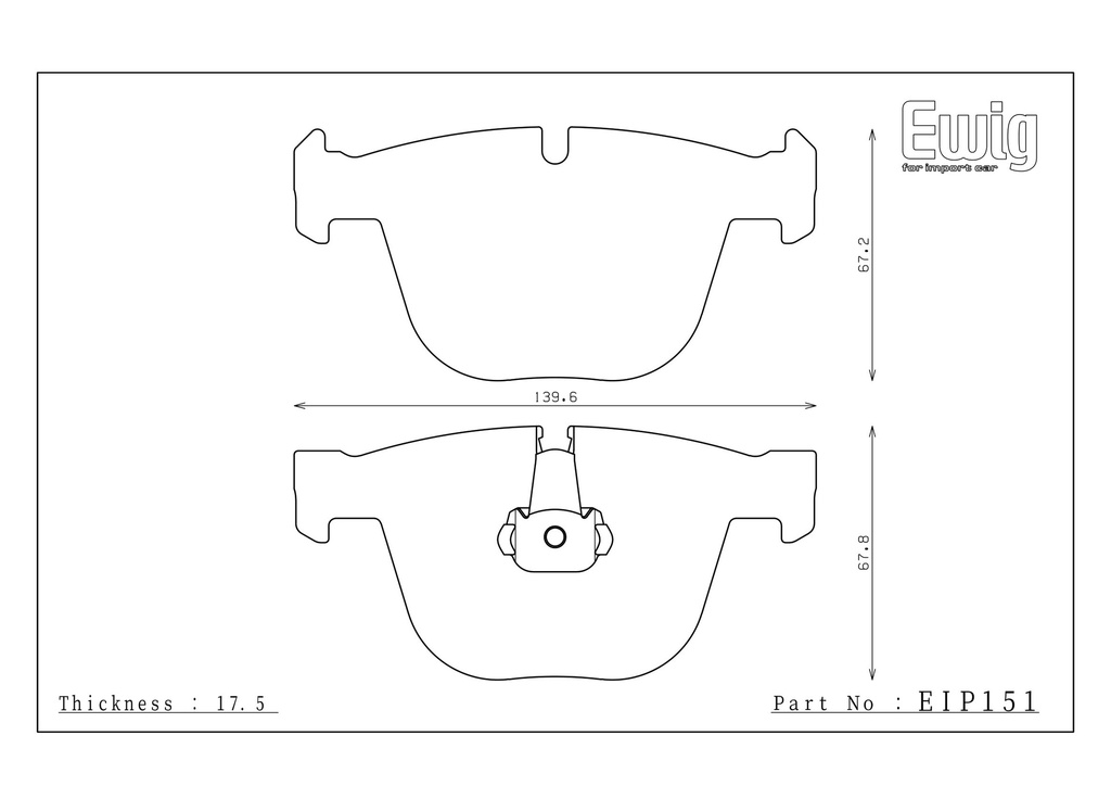 [EIP151-S92F] EIP151 - Endless Brake Pads, S92F Compound
