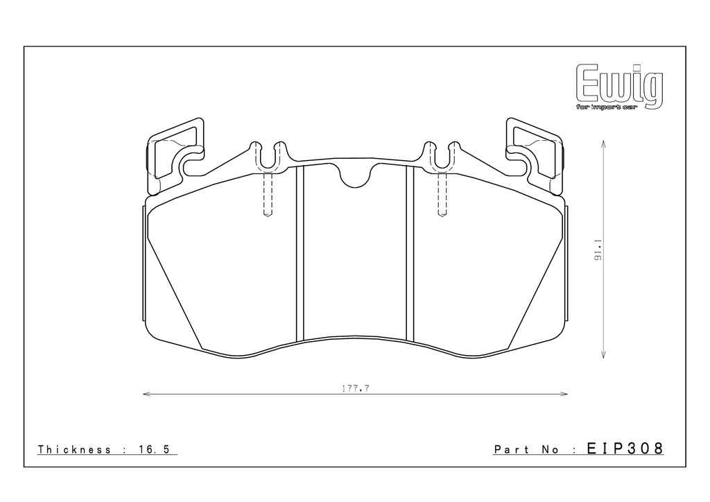 EIP308 - Endless Brake Pads, S92F Compound